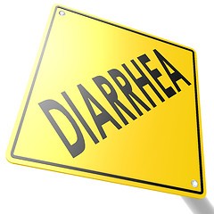 Image showing Road sign with diarrhea