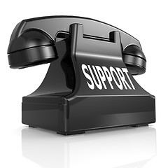 Image showing Black support phone