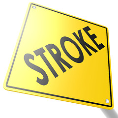 Image showing Road sign with stroke