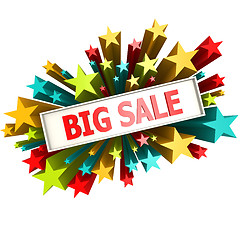 Image showing Big sale star banner