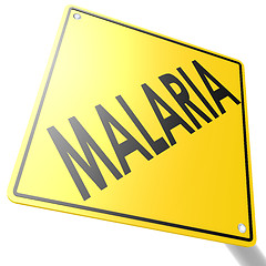 Image showing Road sign with malaria