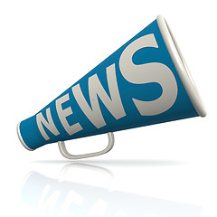 Image showing Blue news megaphone