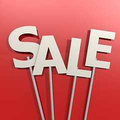 Image showing Sale word on red background