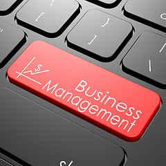 Image showing Business management keyboard