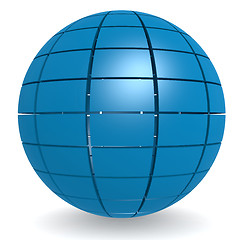 Image showing Blue sphere pattern