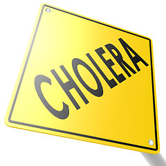 Image showing Road sign with cholera