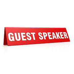 Image showing Guest speaker tag