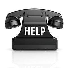 Image showing Black help phone