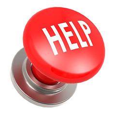 Image showing Red help button