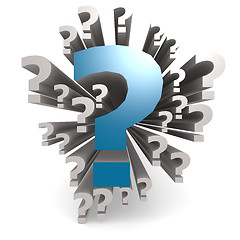 Image showing Blue question mark