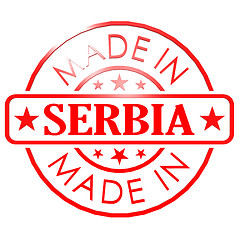 Image showing Made in Serbia red seal