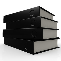 Image showing Four black books
