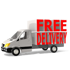 Image showing Free delivery van 