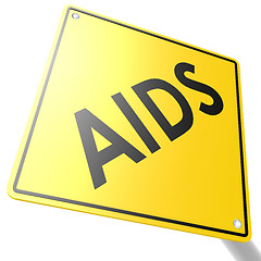 Image showing Road sign with AIDS