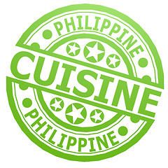 Image showing Philippine cuisine stamp