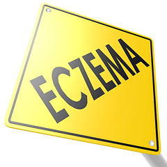 Image showing Road sign with eczema