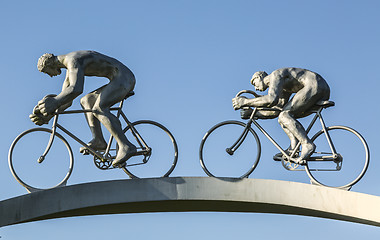 Image showing ”Tour de France in the Pyrenees” Sculpture- Detail