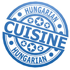 Image showing Hungarian cuisine stamp