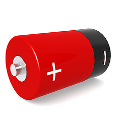 Image showing Red black battery