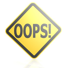 Image showing Oops sign board