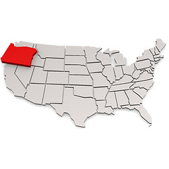 Image showing Oregon map