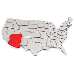 Image showing Arizona map