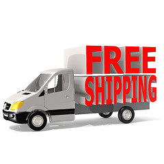 Image showing Free shipping van
