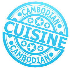 Image showing Cambodian cuisine stamp