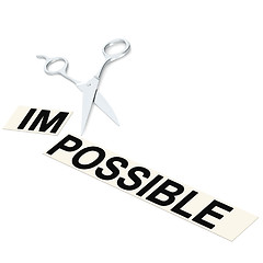 Image showing Scissor cut impossible