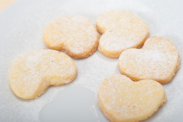 Image showing heart shaped shortbread valentine cookies