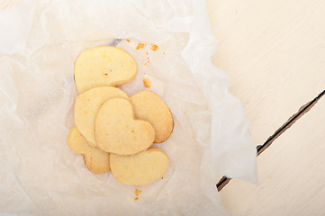 Image showing heart shaped shortbread valentine cookies