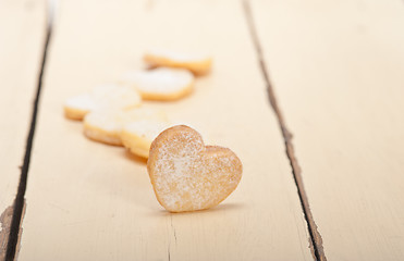 Image showing heart shaped shortbread valentine cookies