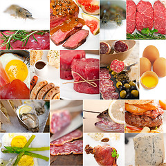 Image showing high protein food collection collage