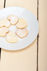 Image showing heart shaped shortbread valentine cookies