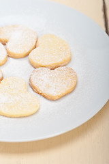 Image showing heart shaped shortbread valentine cookies