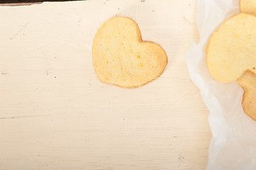 Image showing heart shaped shortbread valentine cookies