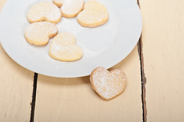 Image showing heart shaped shortbread valentine cookies