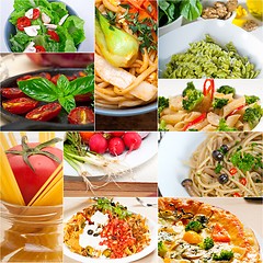 Image showing healthy Vegetarian vegan food collage