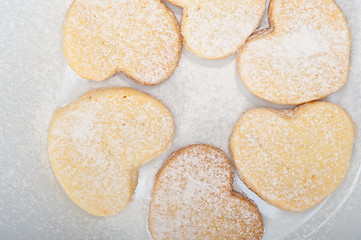 Image showing heart shaped shortbread valentine cookies