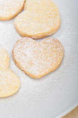 Image showing heart shaped shortbread valentine cookies