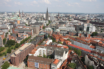 Image showing View on Hamburg from St. Michael's Church, Hamburg