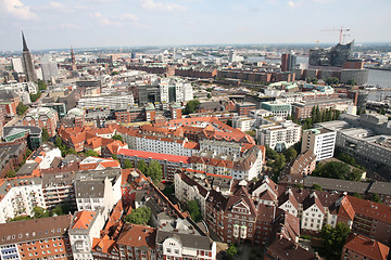 Image showing View on Hamburg from St. Michael's Church, Hamburg