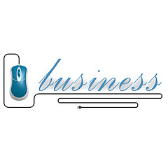 Image showing Business word with computer mouse