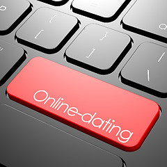 Image showing Online dating keyboard
