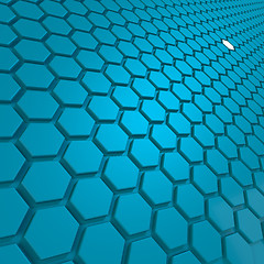 Image showing Blue hexagon background