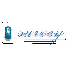 Image showing Survey word with computer mouse