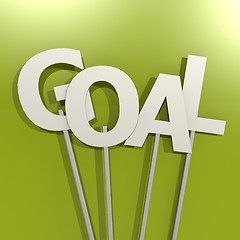 Image showing Goal word on green background