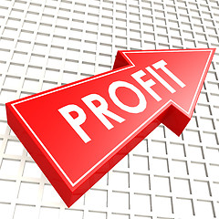 Image showing Profit arrow with graph background