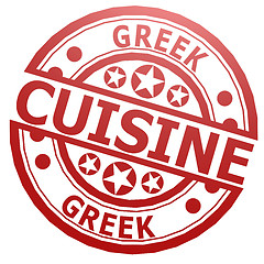 Image showing Greek cuisine stamp