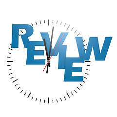 Image showing Review word with clock